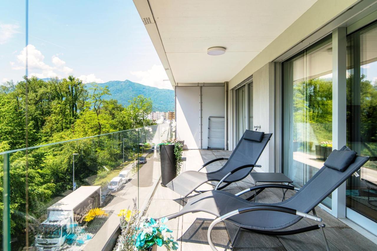 Linda Terrace By Quokka 360 - Modern One-Bedroom Flat With Sun Terrace Locarno Kültér fotó