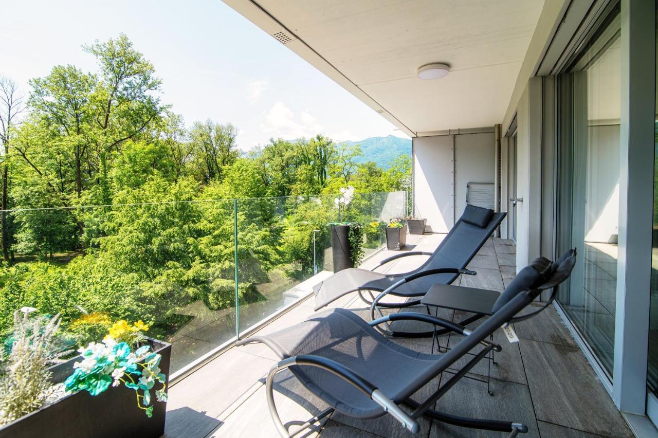 Linda Terrace By Quokka 360 - Modern One-Bedroom Flat With Sun Terrace Locarno Kültér fotó